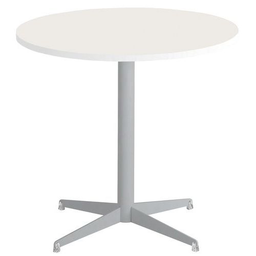Table Tamaris Ø 80 Pl.blanc/blanc Piet.argent/argent