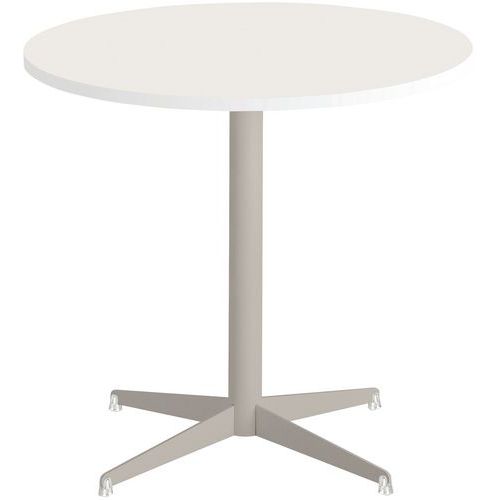 Table Tamaris Ø 80 Pl.blanc/blanc Piet.sable/transp.