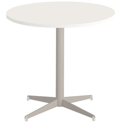 Table Tamaris Ø 80 Pl.blanc/blanc Piet.sable/blanc