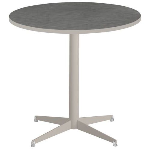 Table Tamaris Ø 80 Pl.métal Brossé/sable Piet.sable/argent