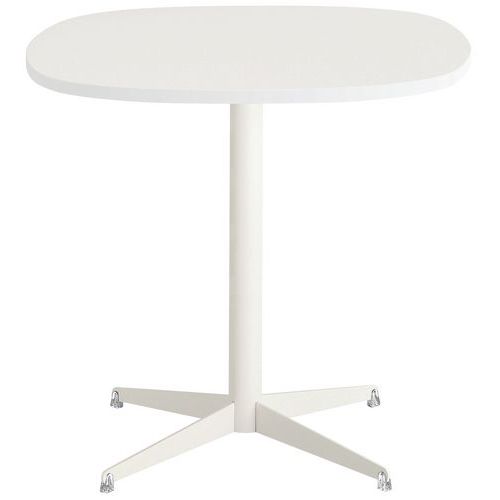 Table Tamaris 80 X 80 Pl.blanc/blanc Piet.blanc/argent