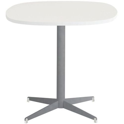 Table Tamaris 80 X 80 Pl.blanc/blanc Piet.argent/blanc