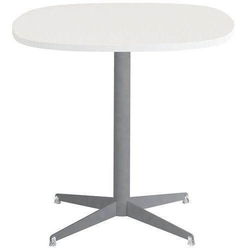 Table Tamaris 80 X 80 Pl.blanc/blanc Piet.argent/argent