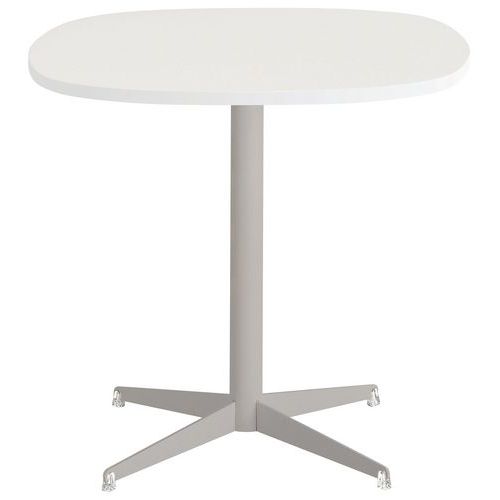 Table Tamaris 80 X 80 Pl.blanc/blanc Piet.sable/transp.