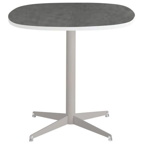 Table Tamaris Pl.métal Brossé/blanc Piet.sable/argent