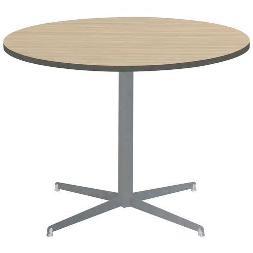 Table Tamaris Ø 100 Pl.chêne Nat./argile Piet.argent/argent