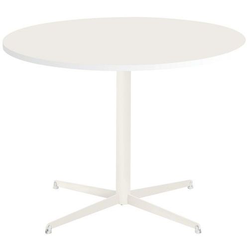 Table Tamaris Ø 100 Pl.blanc/blanc Piet.blanc/transp.