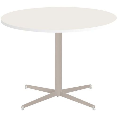 Table Tamaris Ø 100 Pl.blanc/blanc Piet.sable/blanc