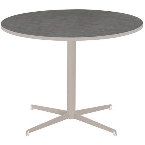 Table Tamaris Ø 100 Pl.métal Brossé/sable Piet.sable/transp.