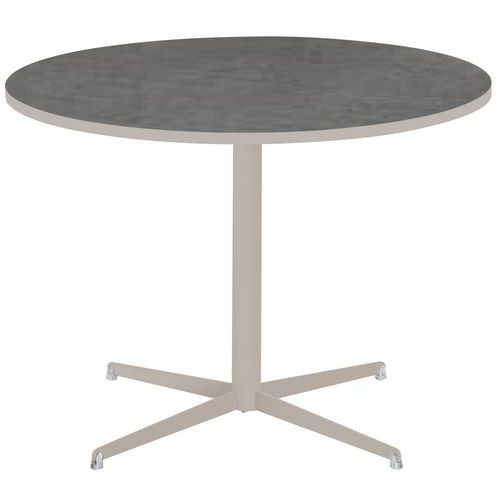 Table Tamaris Ø 100 Pl.métal Brossé/sable Piet.sable/argent
