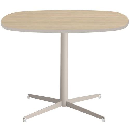 Table Tamaris 100x100 Pl.chêne Nat./sable Piet.sable/transp.