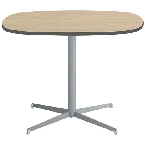 Table Tamaris 100x100 Pl.chêne Nat./argile Piet.argent