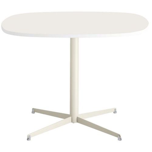 Table Tamaris 100 X 100 Pl.blanc/blanc Piet.blanc/argent