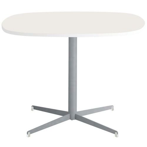 Table Tamaris 100 X 100 Pl.blanc/blanc Piet.argent/blanc