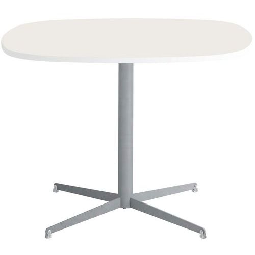 Table Tamaris 100 X 100 Pl.blanc/blanc Piet.argent/argent