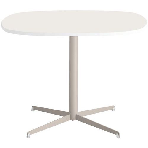 Table Tamaris 100 X 100 Pl.blanc/blanc Piet.sable/transp.