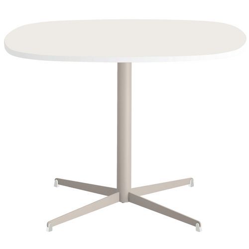 Table Tamaris 100 X 100 Pl.blanc/blanc Piet.sable/blanc