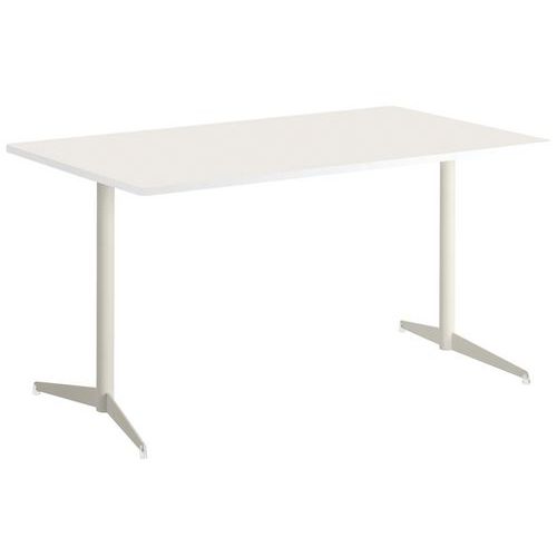 Table Tamaris 120 X 80 Pl.blanc/blanc Piet.blanc/transp.