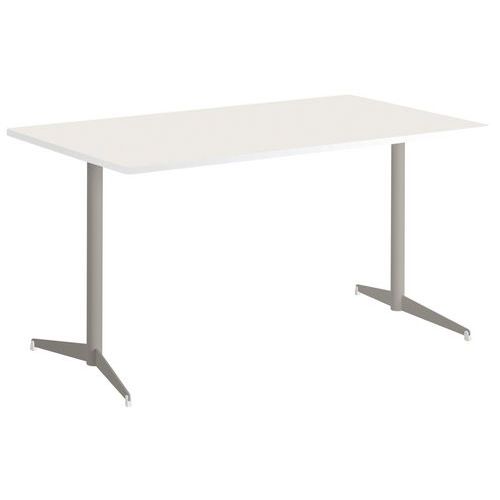 Table Tamaris 120 X 80 Pl.blanc/blanc Piet.sable/blanc