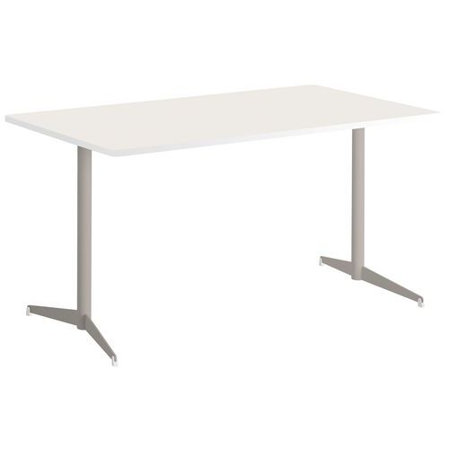 Table Tamaris 140 X 80 Pl.blanc/blanc Piet.sable/blanc