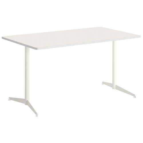 Table Tamaris 160 X 80 Pl.blanc/blanc Piet.blanc/transp.