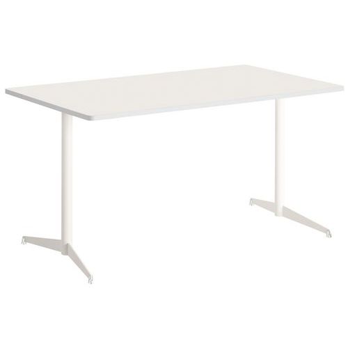 Table Tamaris 160 X 80 Pl.blanc/blanc Piet.sable/transp.