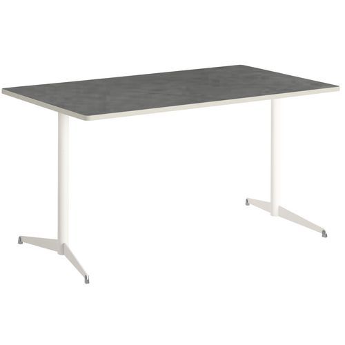 Table Tamaris 160x80 Pl.métal Brossé/sable Piet.sable/argent