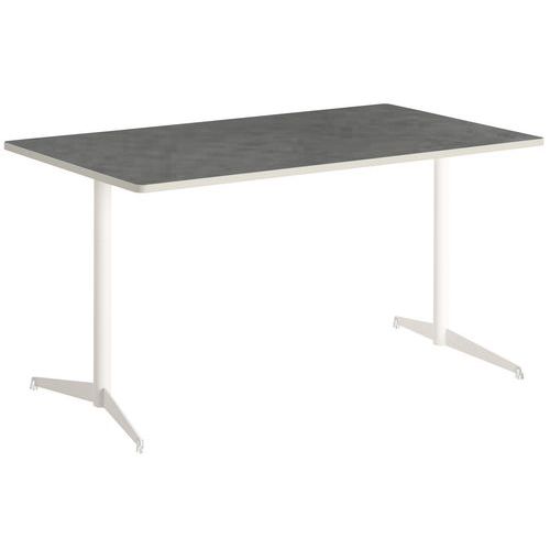 Table Tamaris 160x80 Pl.métal Brossé/sable Piet.sable/transp