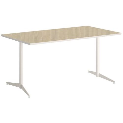 Table Tamaris 180 X 80 Pl.chêne Nat./sable Piet.sable/transp