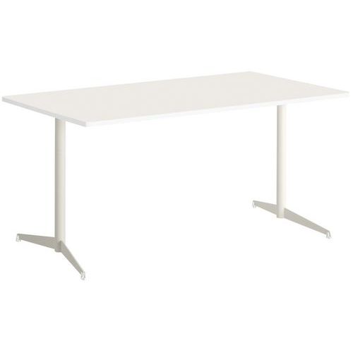 Table Tamaris 180 X 80 Pl.blanc/blanc Piet.blanc/transp.