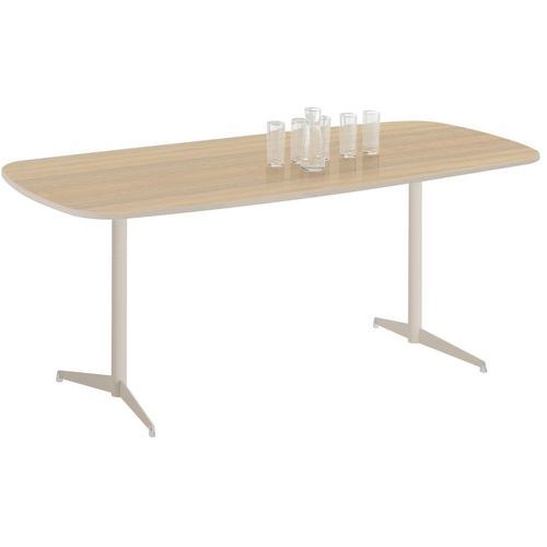 Table Tamaris 190 X 80 Pl.chêne Nat./sable Piet.sable/transp