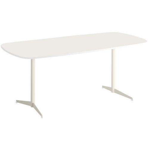 Table Tamaris 190 X 80 Pl.blanc/blanc Piet.blanc/transp.