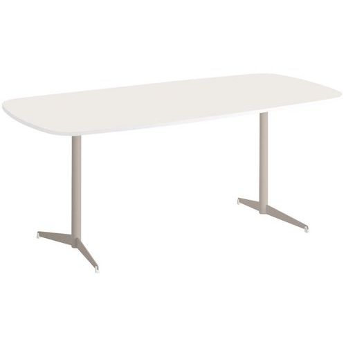 Table Tamaris 190 X 80 Pl.blanc/blanc Piet.sable/blanc