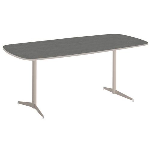 Table Tamaris Pl.métal Brossé/sable Piet.sable/transp.