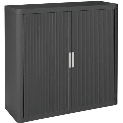 Armoire Easy Office Haut.104 Cm Corps Anthr. Rideaux Anthr.