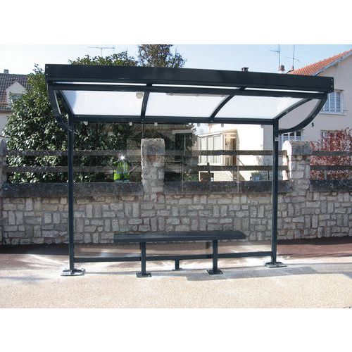 Auvent New Grand Lieu 3x160 M+ Banc Métal 180 M Anthracite