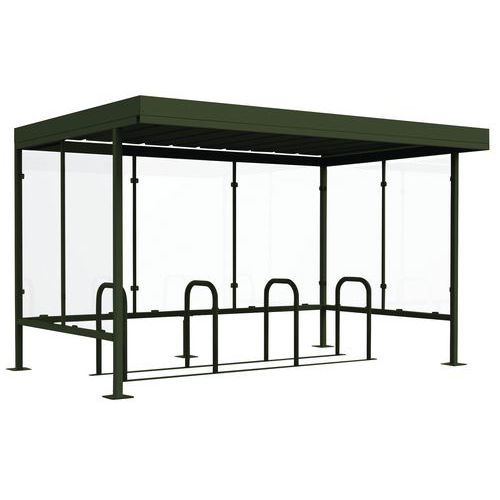 Abri Vélo/moto Beaulieu Vitré 3 Côtés 5x250 Anthr+1 Support
