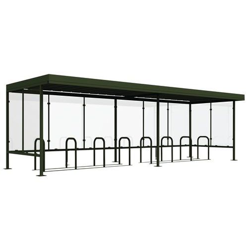 Abri Vélo/moto Beaulieu Vitré 3 Côtés 760x25 Anth+ 2 Supports