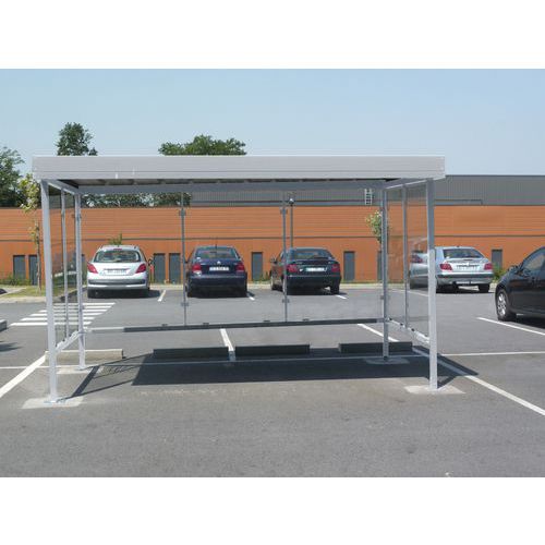 Abri Vélos Motos Beaulieu Vitré 3 Côtés 760x250 M Gris Alu