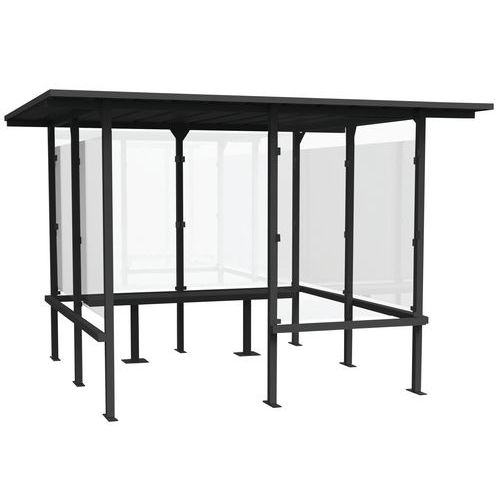 Abri Fumeurs Beaufortain 305x244+ Ret.1m+1 Banc 180 Anthr