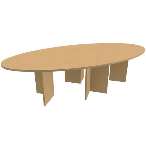 Table Ovale Pieds Croix 280 X 140 Cm Hêtre