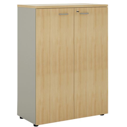 Armoire Ptes Battantes Clap/dalia 90 X 123 X 45 Cm Hêtre/alu