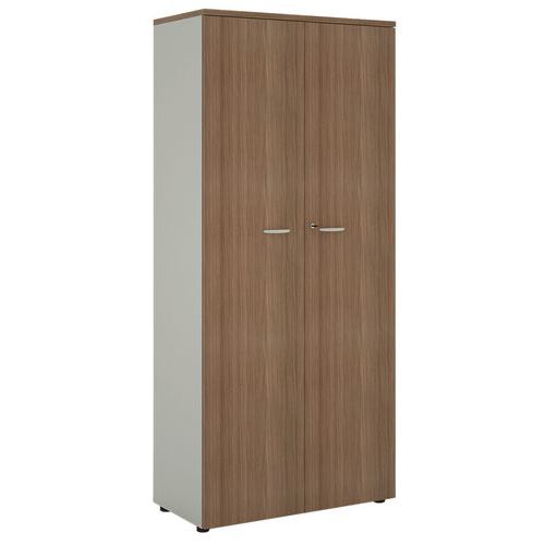 Armoire Ptes Battantes Clap/dalia 90 X 200 X 45 Cm Noyer/alu