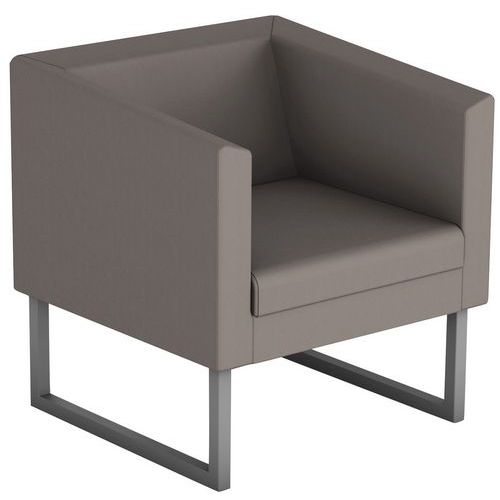 Sokoa - Fauteuil Punto Gris M1 - Assise 51.5cm - Éco-responsable 51% Recyclé - Idéal Coworking
