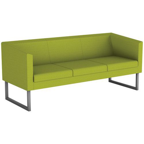 Canapé 3 Pl.punto Pied Métal Tissu 100% Polyest. M1 Pistache
