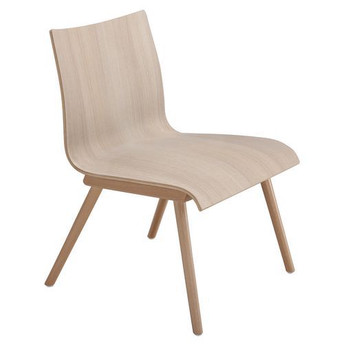 Chauffeuse Scoop Pied Bois Assise Stratifié Hêtre Naturel