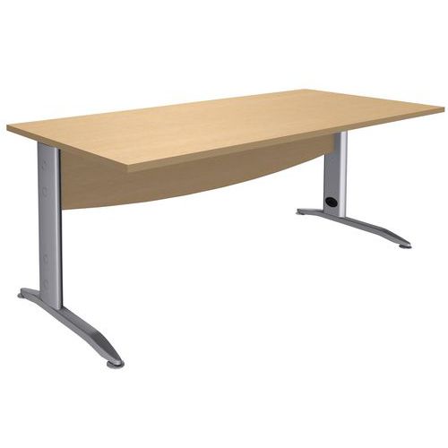 Bureau Droit Alma 180x80 Hêtre/alu