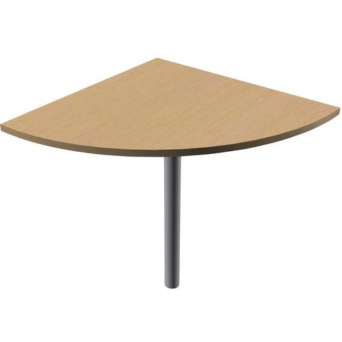Simmob - Extension de bureau d'angle Alma 90° Hêtre/Gris - 80x80cm - Éco-responsable