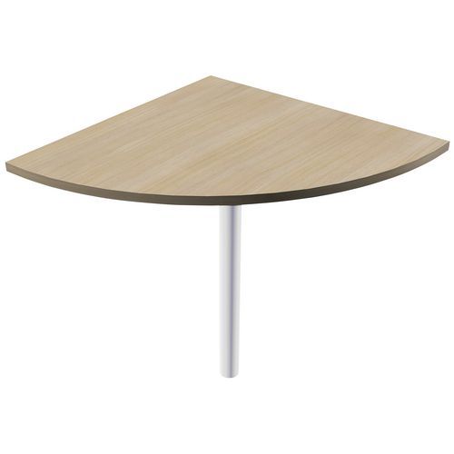 Simmob - Angle de bureau Alma 90° Chêne/Blanc - 80x80cm - Éco-responsable, PEFC