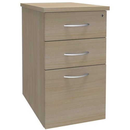 Caisson Hauteur Bureau Alma Profondeur 80 Cm Coloris Chêne